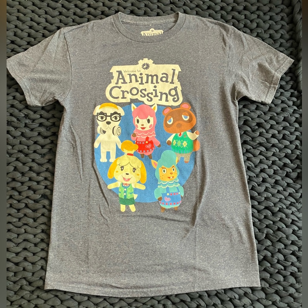 Heather Blue, Animal Crossing T-shirt, Big Kids XL